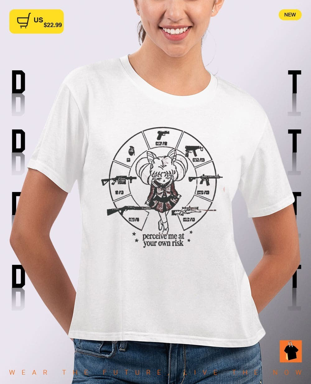Chibiusa Sailor Moon perceive me at your own risk shirt