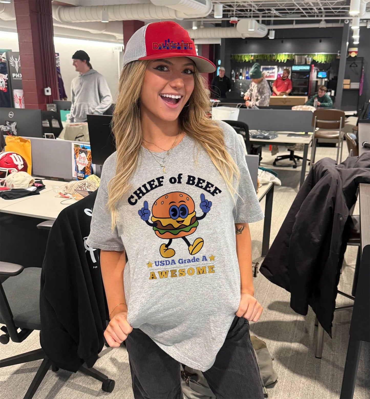 Chief of Beef USDA Grade A Awesome Burger Cartoon shirt