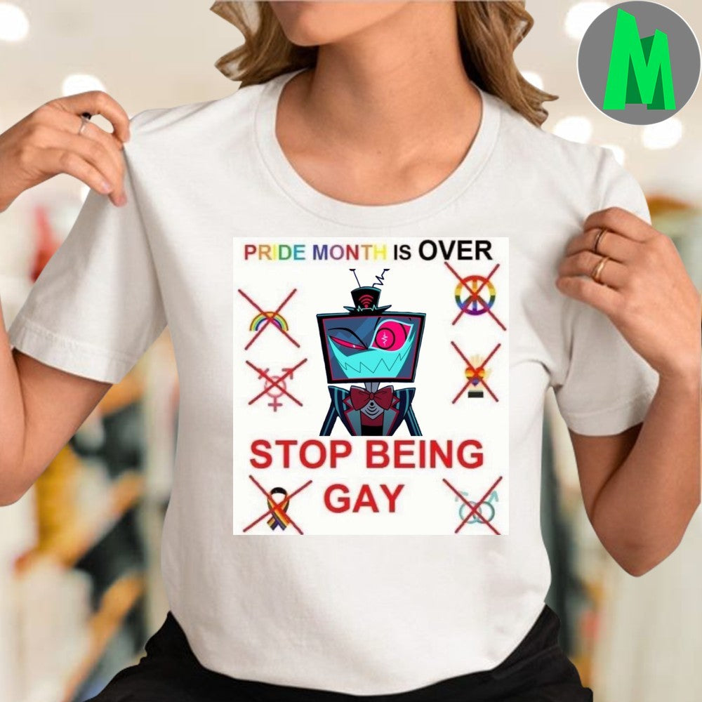 Design Hazbin Hotel Vox Pride Month Is Over Controversial T-Shirt