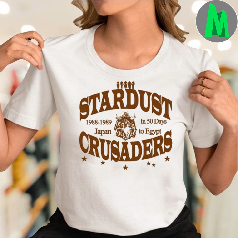 Design Hoshi’s Stardust Crusaders 1988 1989 Japan In 50 Days To Egypt Shirt