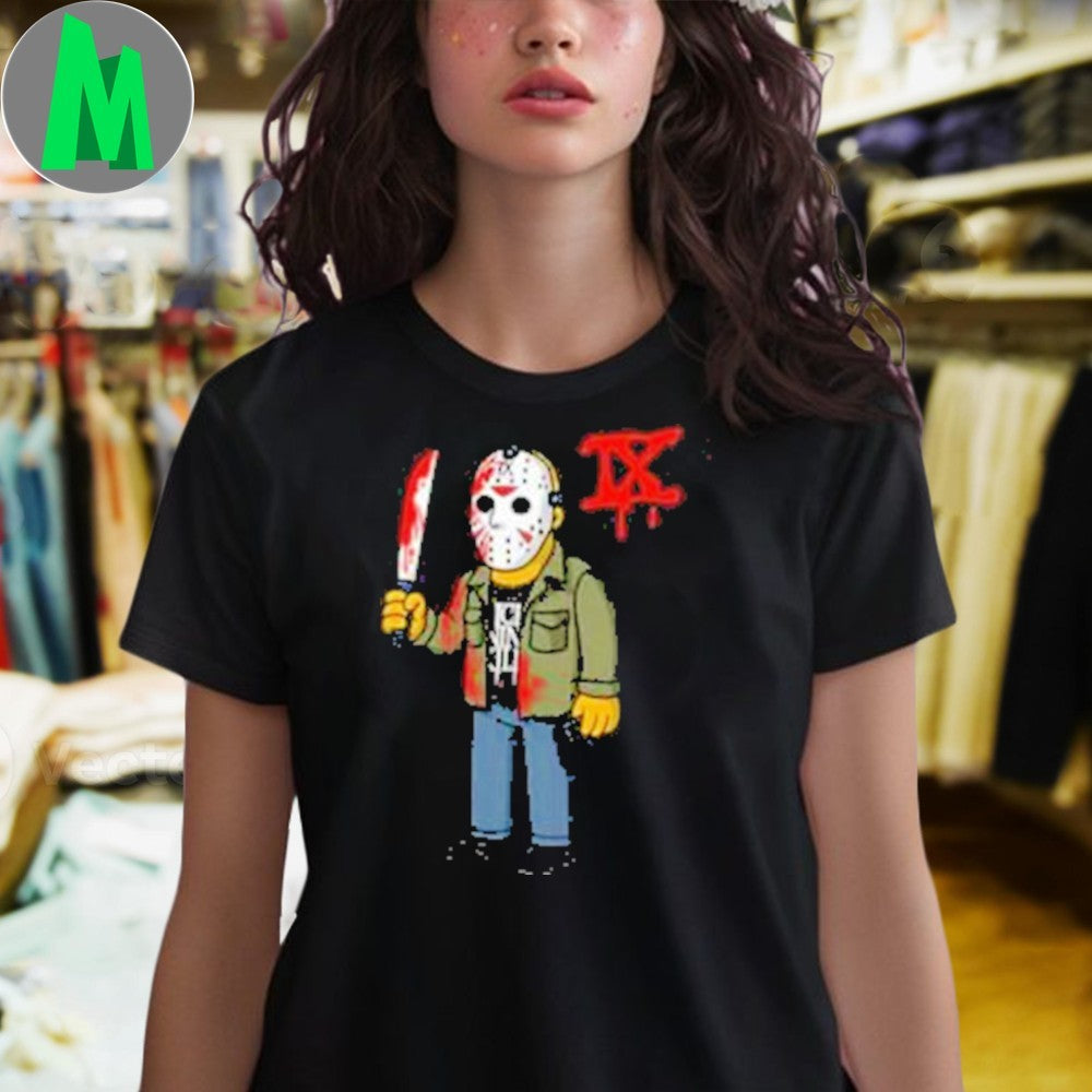 Design Ice Nine Kills Homer Simpson Jason Parody Horror Graphic T-Shirt