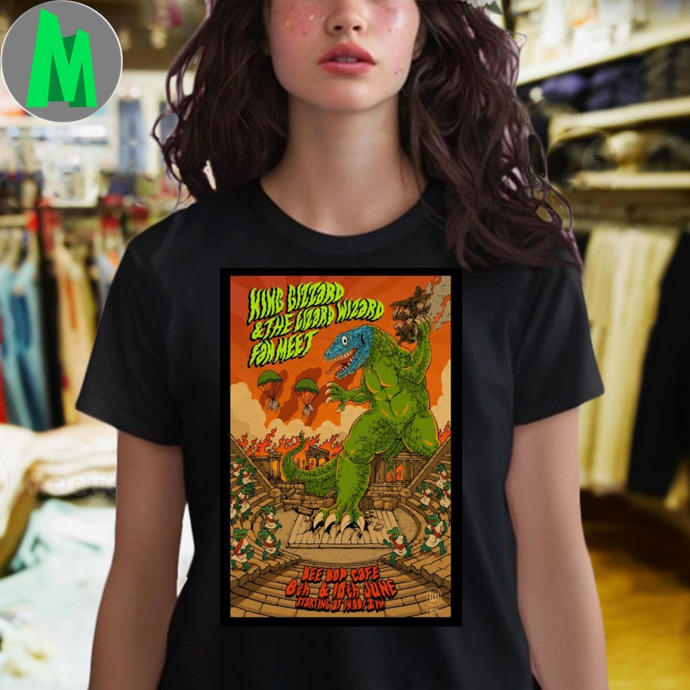 Design King Gizzard & The Lizard Wizard Tour 2025 Ancient Theatre Plovdiv June 8 & 10 Concert Poster Psychedelic Rock Band Fan Apparel T-Shirt
