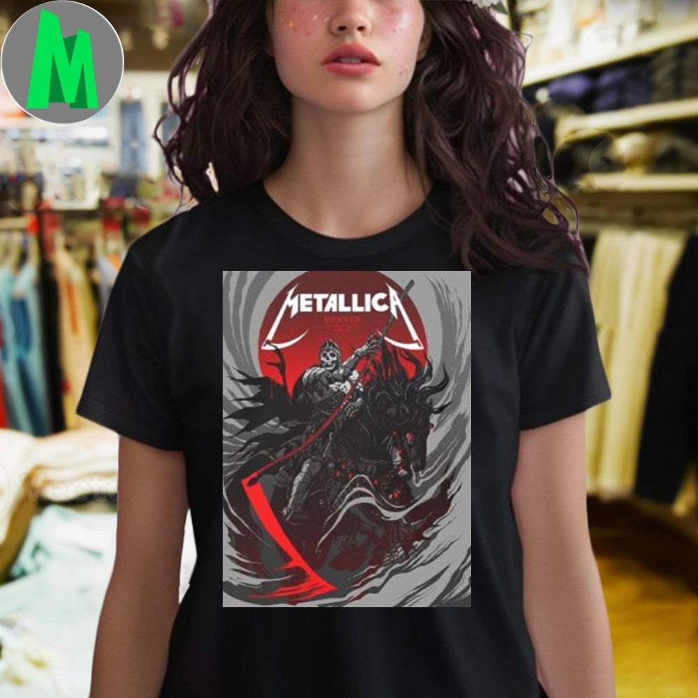 Design Metallica M72 Denver Pop-Up Shop Poster For Denver Colorado In Empower Field at Mile High On June 27 And 29 Tour 2025 Shirt