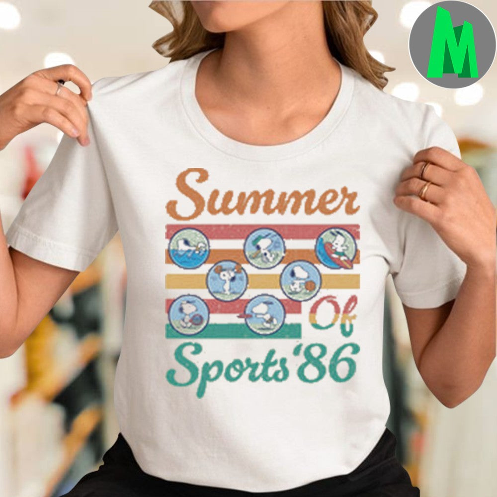 Design Peanuts Summer Of Sports ’86 Character Graphic T-Shirt