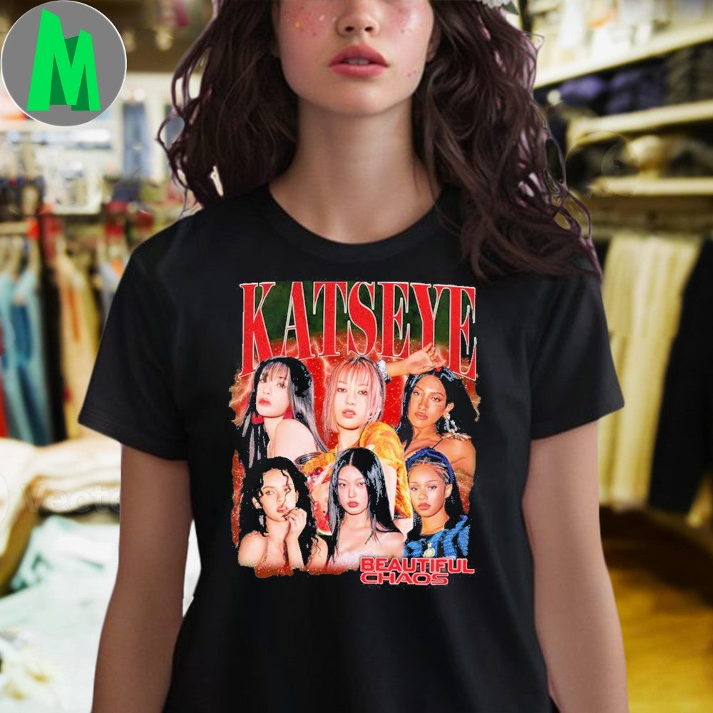 Design Retro Katseye Beautiful Chaos Shirt