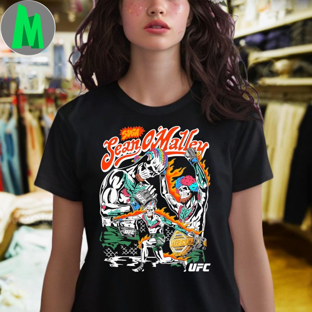 Design Sean O’Malley Warren Lotas UFC MMA Fighter Collaboration Fan Apparel Graphic T-Shirt