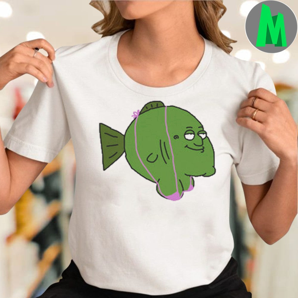 Design Worstshirts Interesting Fish Funny Cartoon White Shirt