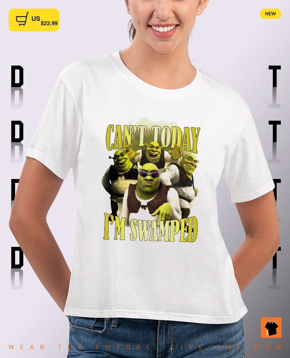 Fiona and Shrek Can’t Today I’m Swamped shirt