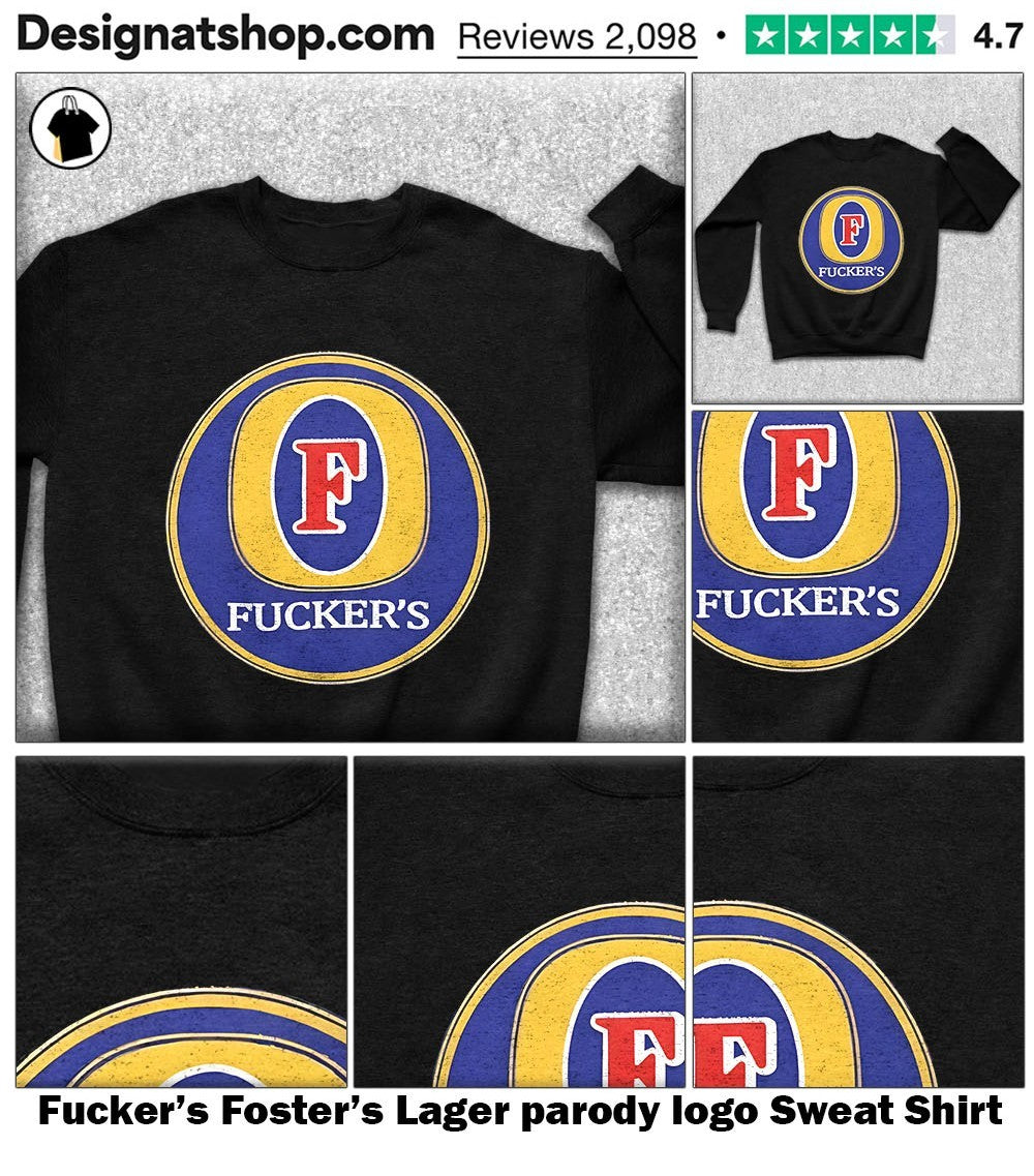 Fucker’s Foster’s Lager parody logo shirt