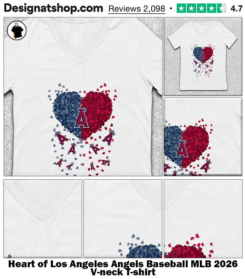 Heart of Los Angeles Angels Baseball MLB 2026 shirt
