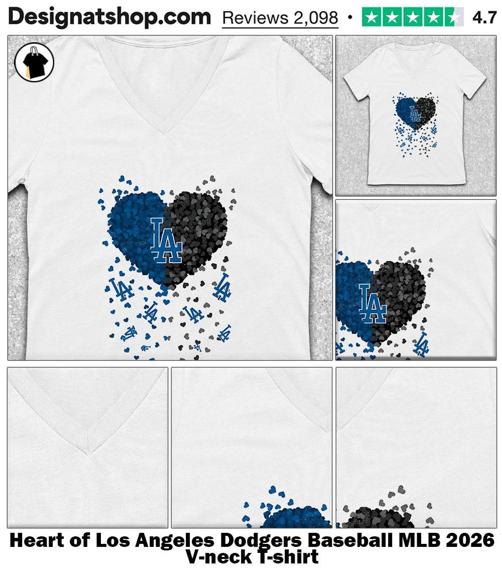 Heart of Los Angeles Dodgers Baseball MLB 2026 shirt