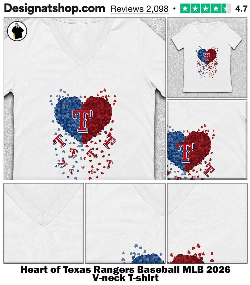 Heart of Texas Rangers Baseball MLB 2026 shirt
