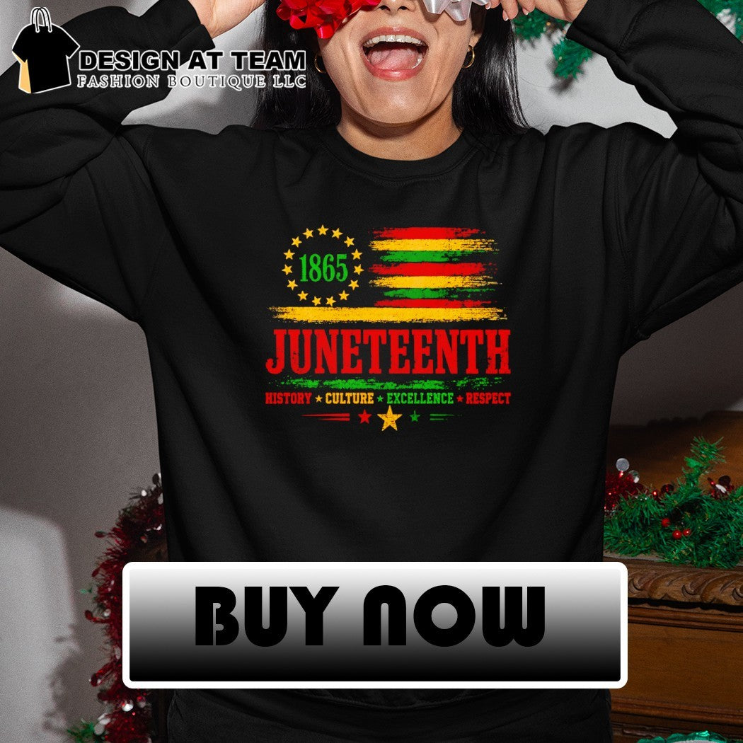 Juneteenth We Outside African American power strong culture black is beautiful American flag shirt