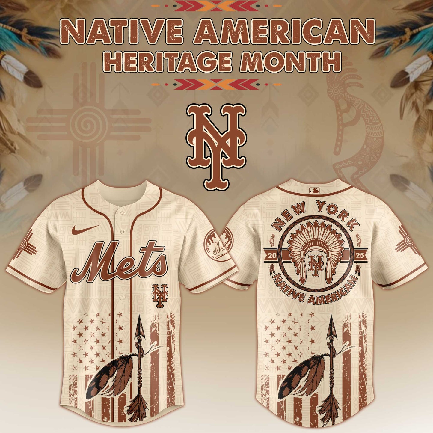 New York Mets Native American Heritage Month Jersey 2025