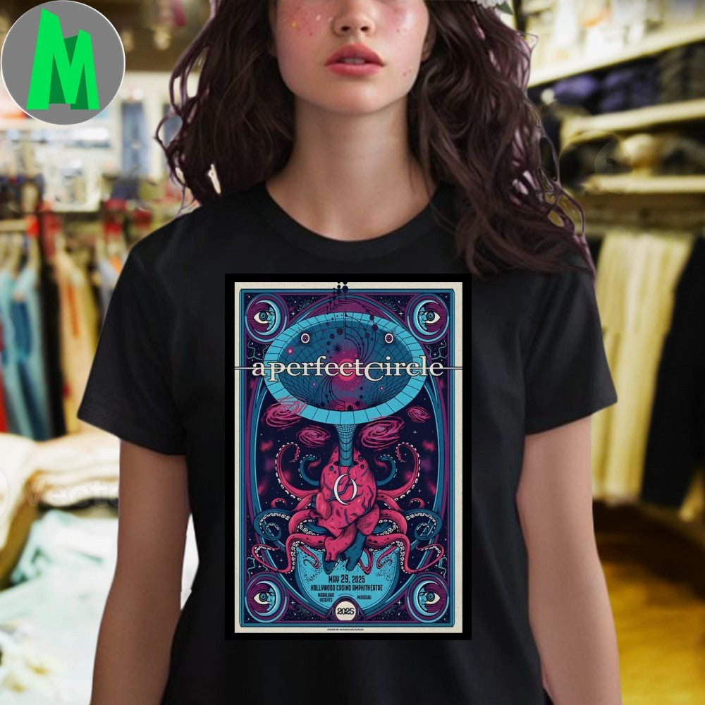 A Perfect Circle May 29 2025 Hollywood Casino Amphitheater Concert T-Shirt Live Performance Graphic Tee Tour Merch Rock Band Apparel