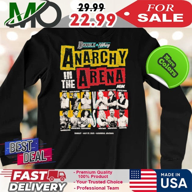 AEW Double or Nothing 2025 Anarchy in the Arena Official Comfort Colors Heavyweight Matchup Shirt