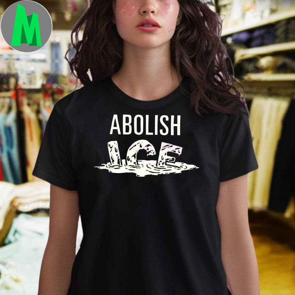 Abolish Ice Melting Patch Style Protest Shirt
