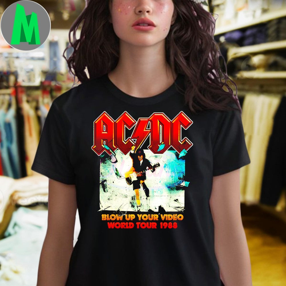 Acdc Blow Up Your Video World Tour 1988 Shirt