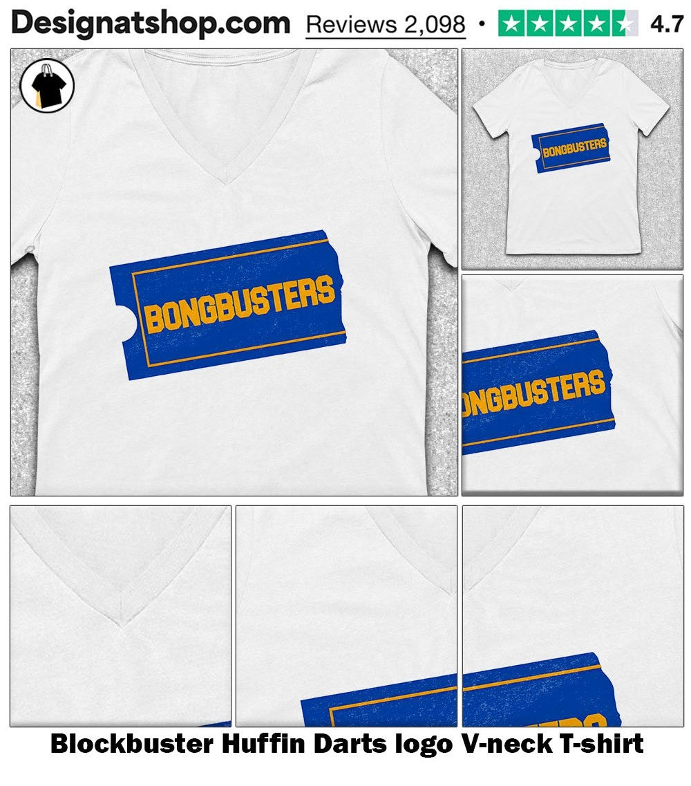 Blockbuster Huffin Darts logo shirt