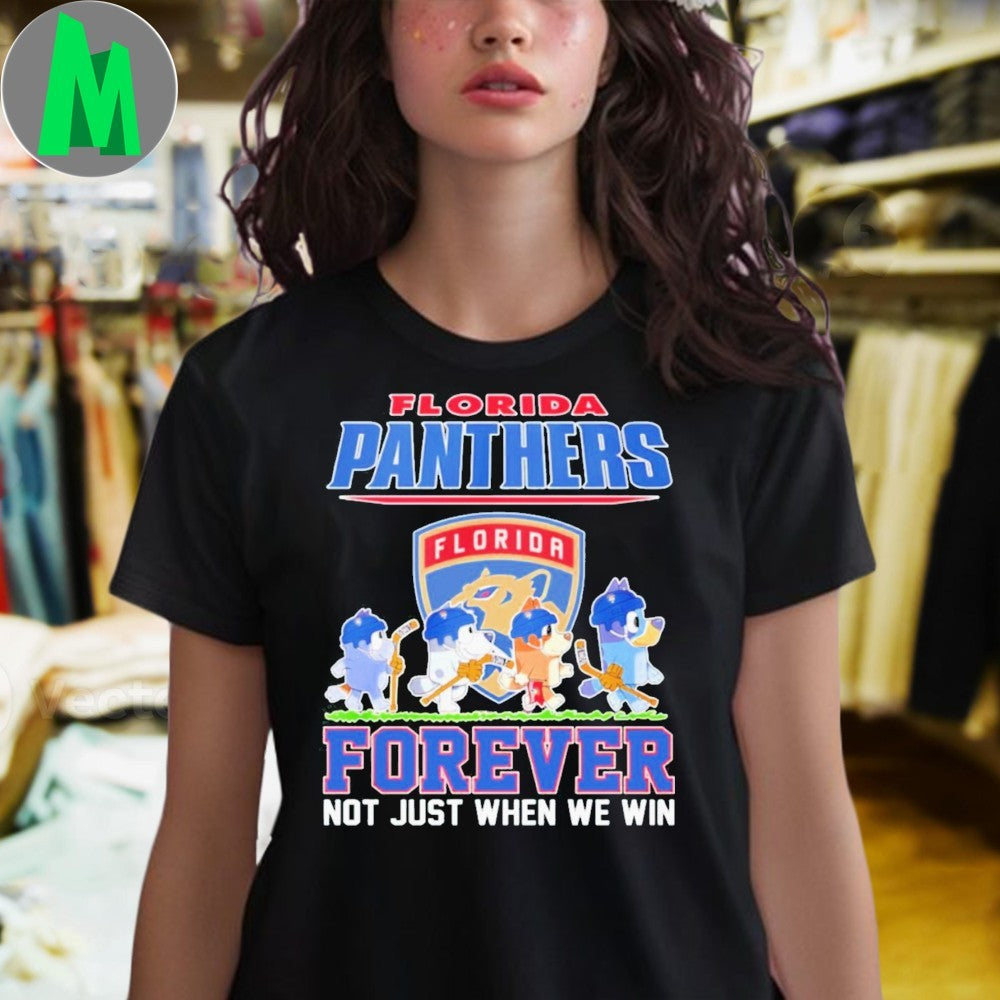 Bluey Florida Panthers Abbey Road Parody T-Shirt Hockey Fan Apparel Sports Cartoon Tee
