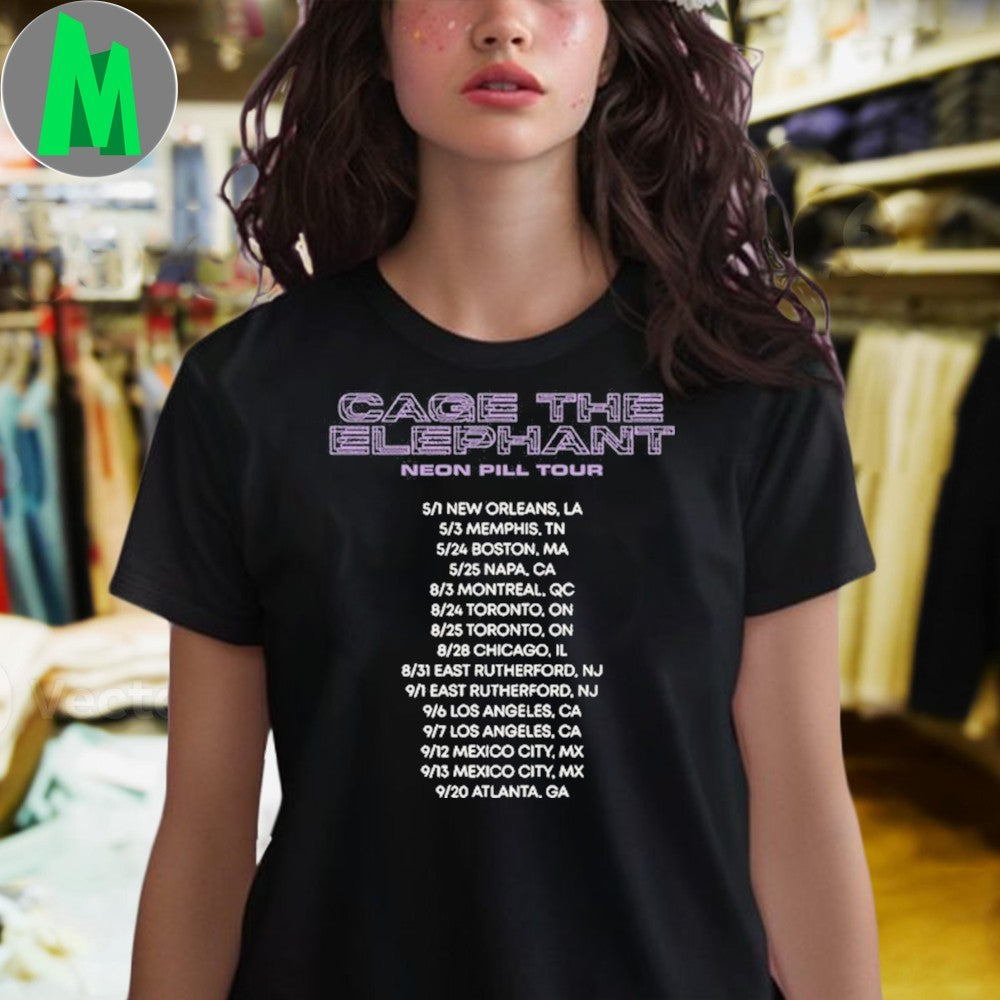 Cage The Elephant Neon Pill Tour 2025 Shirt