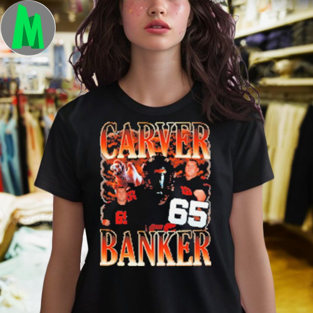 Carver Banker Number 65 Football Vintage Shirt
