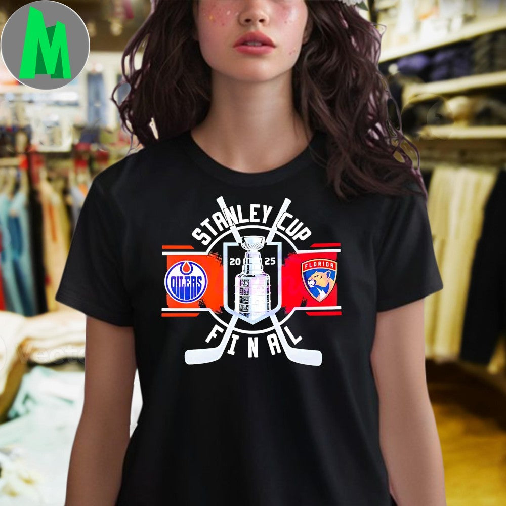 Edmonton Oilers vs. Florida Panthers Stanley Cup Final 2025 Hockey Graphic T-Shirt