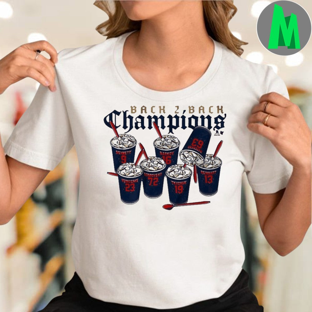 Florida Hockey Back-to-Back Champions Ice Cream Graphic T-Shirt