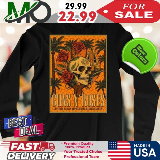 Guns N Roses 2025 World Tour At The Al Dana Amphitheatre In Bahrain On May 20 2025 And Skull Shirt