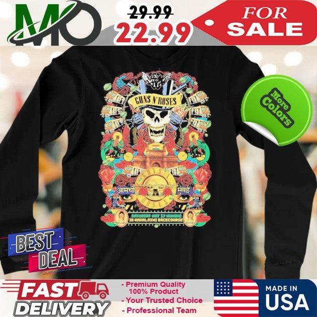 Guns N’ Roses Tour Show Poster Saturday May 17 2025 At Mumbai In Mahalaxmi Race Course Shirt
