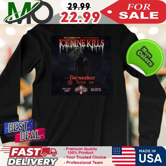 Ice Nine Kills Hell Of A Summer Tour x Silver Scream Con 4 At DCU Center In Worcester MA On September 13th 2025 Shirt