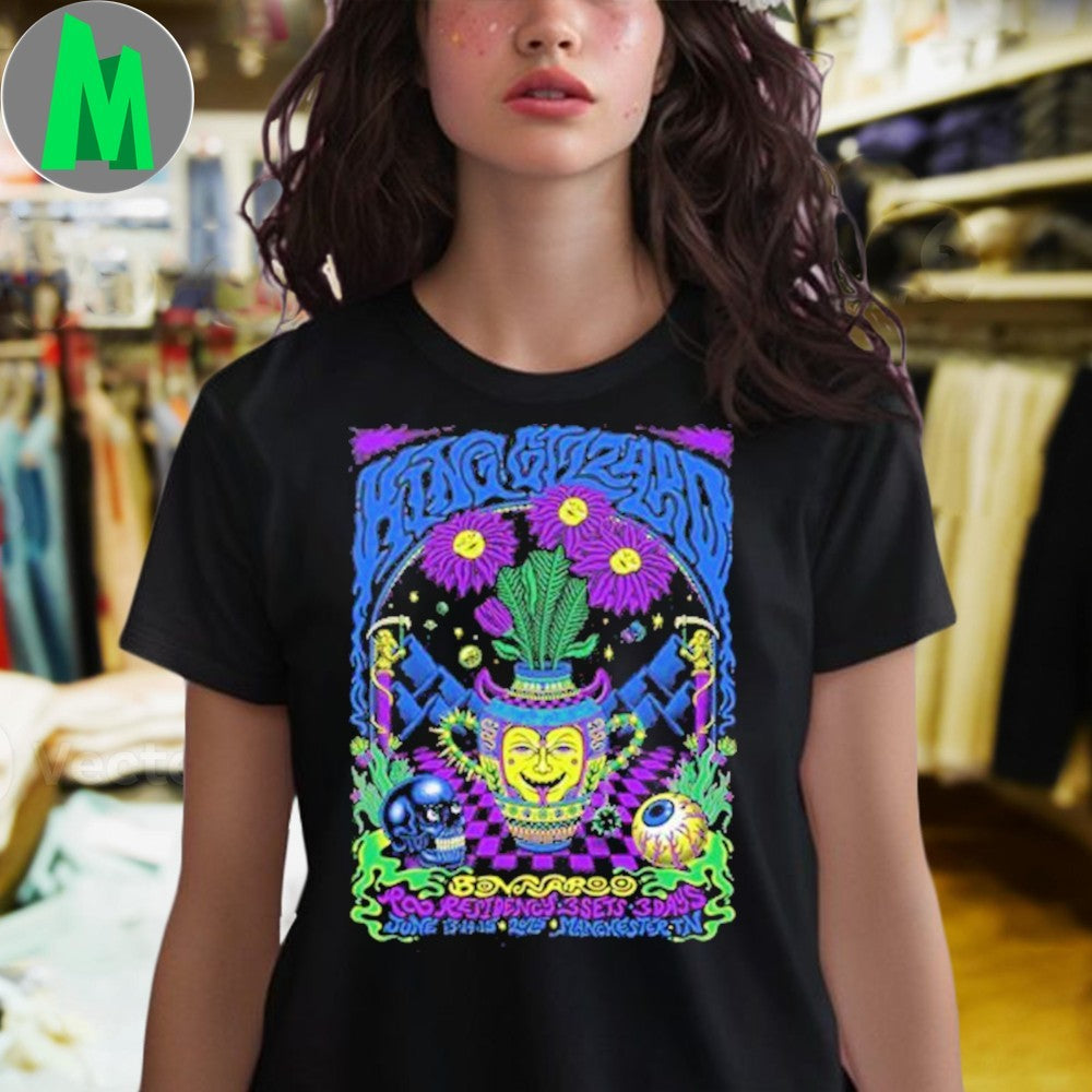 King Gizzard And the Lizard Wizard Roo Residency Concert Poster In Manchester TN On June 13 14 15 2025 Shirt