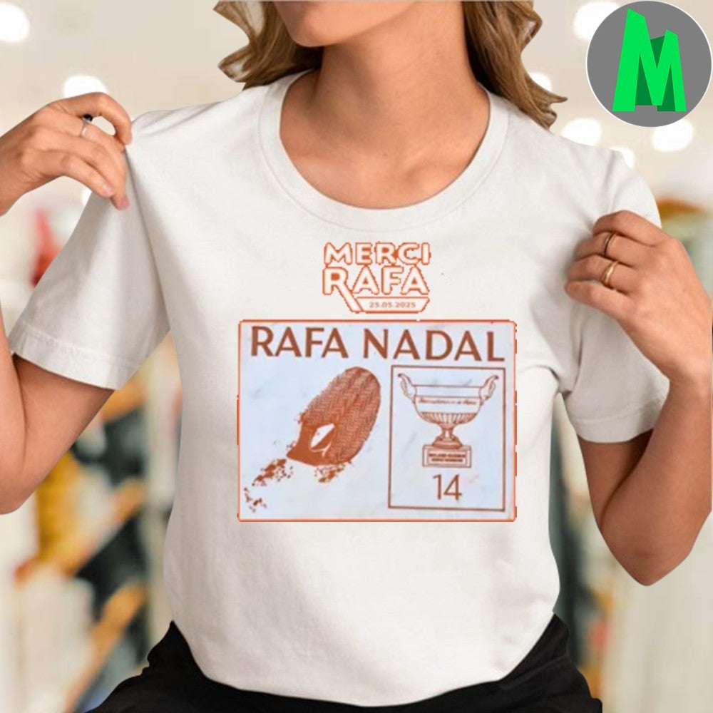 Merci Rafael Nadal Tennis T-Shirt King of Clay Fan Tee