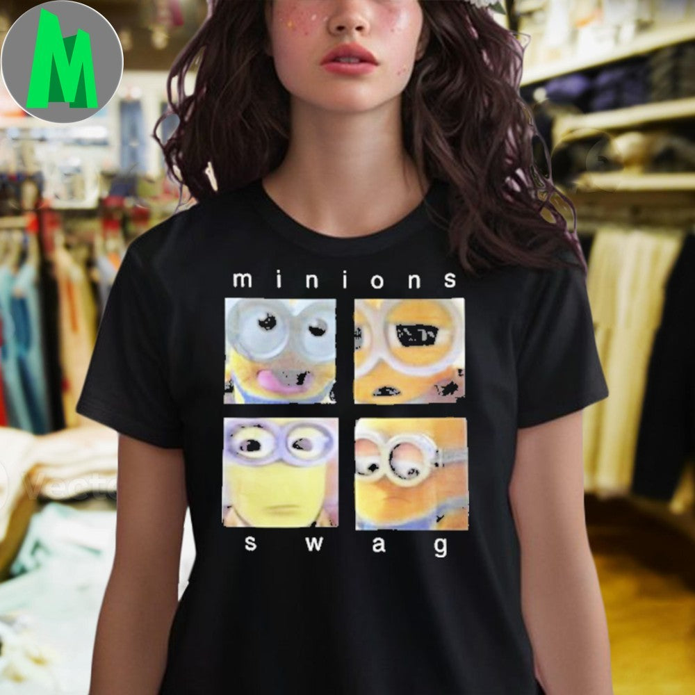 Minions Swag Character Faces Graphic T-Shirt