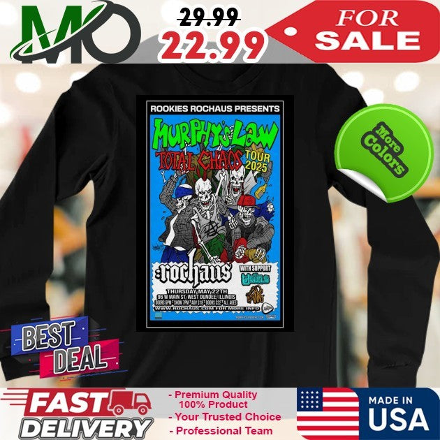 Murphy’s Law and Total Chaos 2025 Tour Poster Graphic T-Shirt