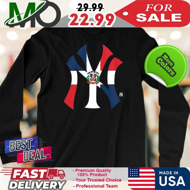 New York Yankees New Era Navy Dominican Republic Flag Logo T-Shirt