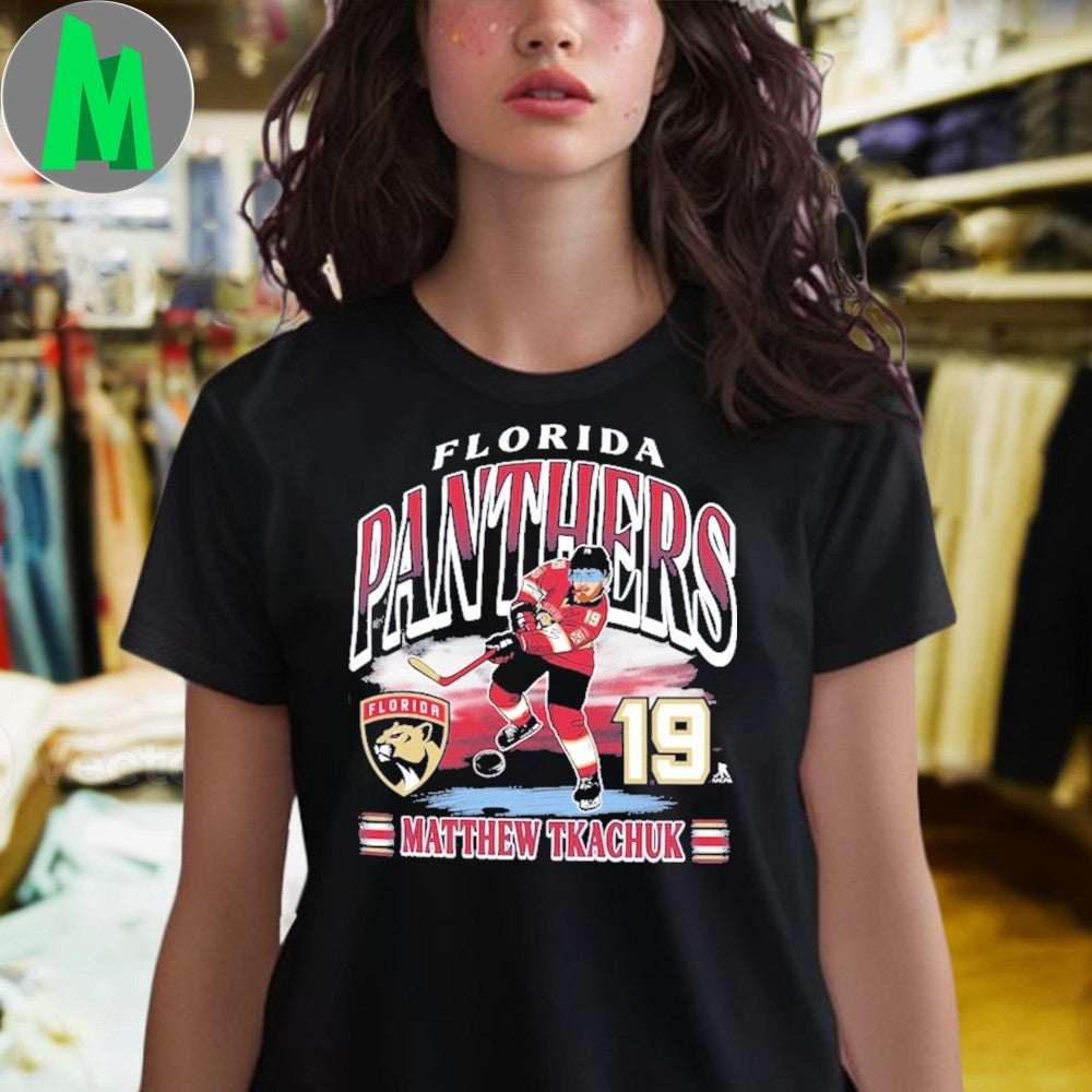 Number 19 Florida Panthers Matthew Tkachuk NHL Ice Hockey Player Fan T-Shirt