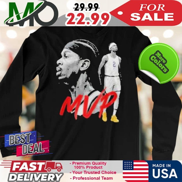 Number 2 Shai Gilgeous-Alexander 2025 NBA MVP Black Fan T-Shirt