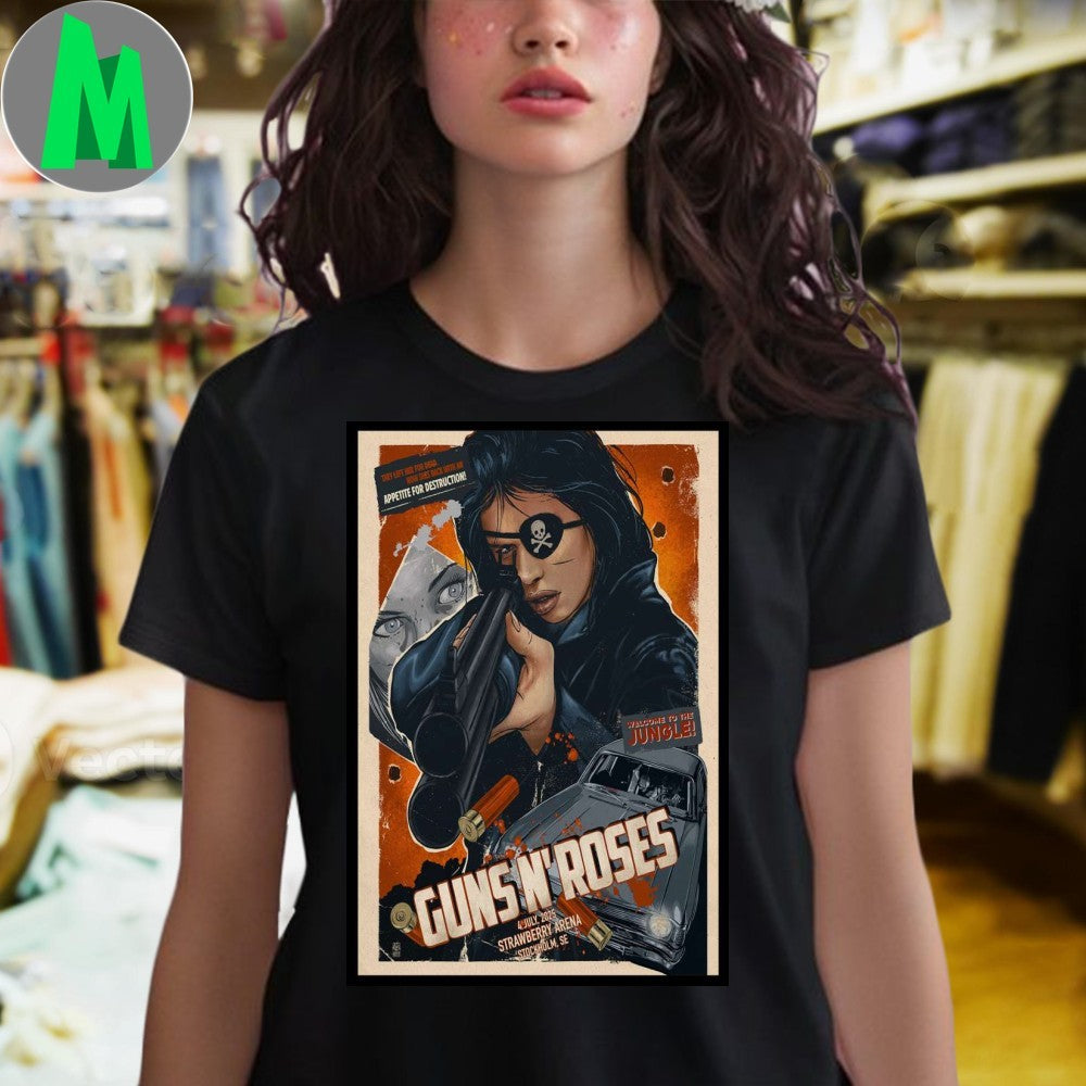 Poster New Guns N’ Roses 04 July 2025 Strawberry Arena Stockholm SE Shirt