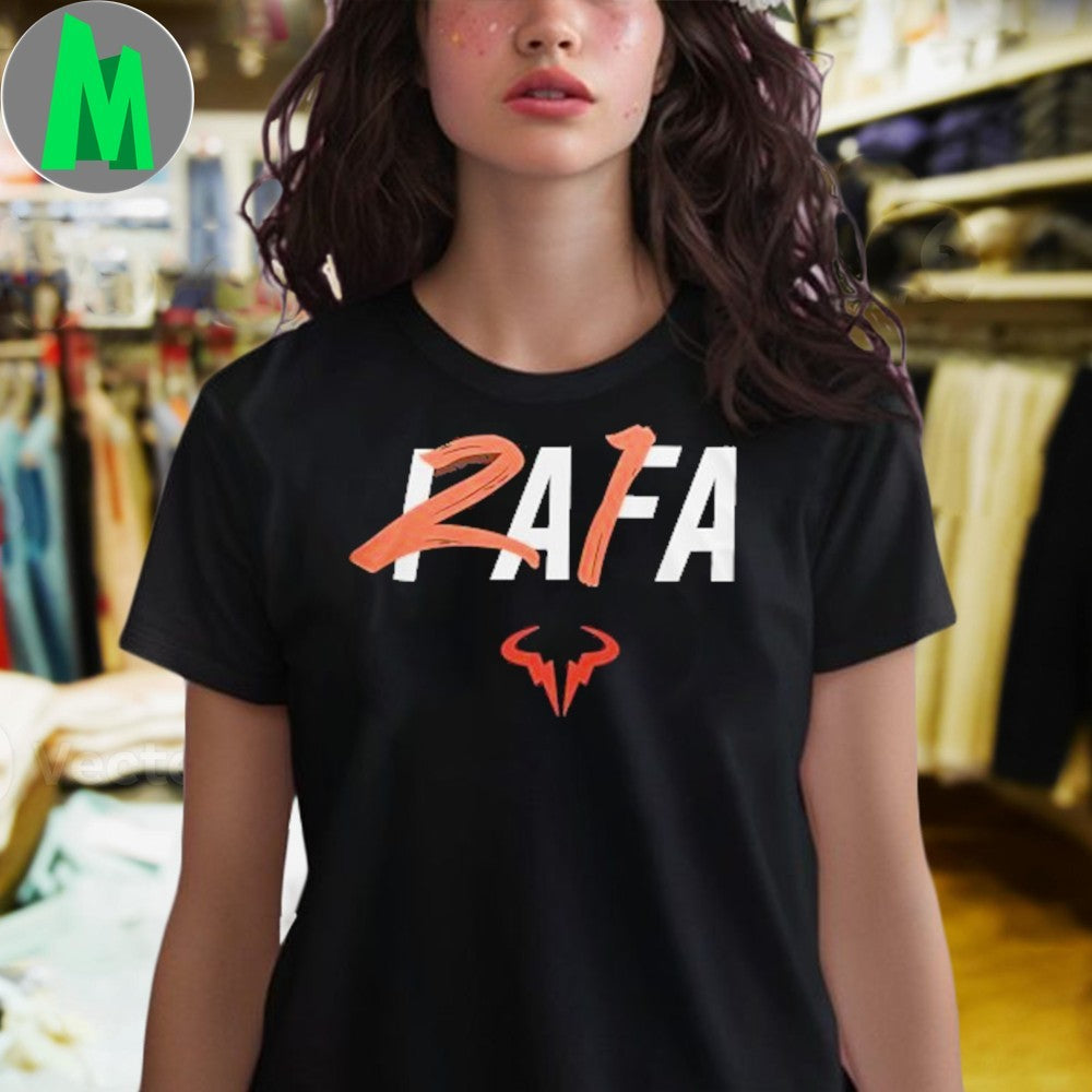 Rafael Nadal Merci Rafa Roland Garros 2025 Logo T-Shirt Tennis King of Clay Fan Tee