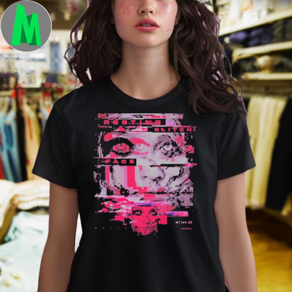 Resting Glitch Face Megan 2.0 Sci-Fi Horror Graphic T-Shirt