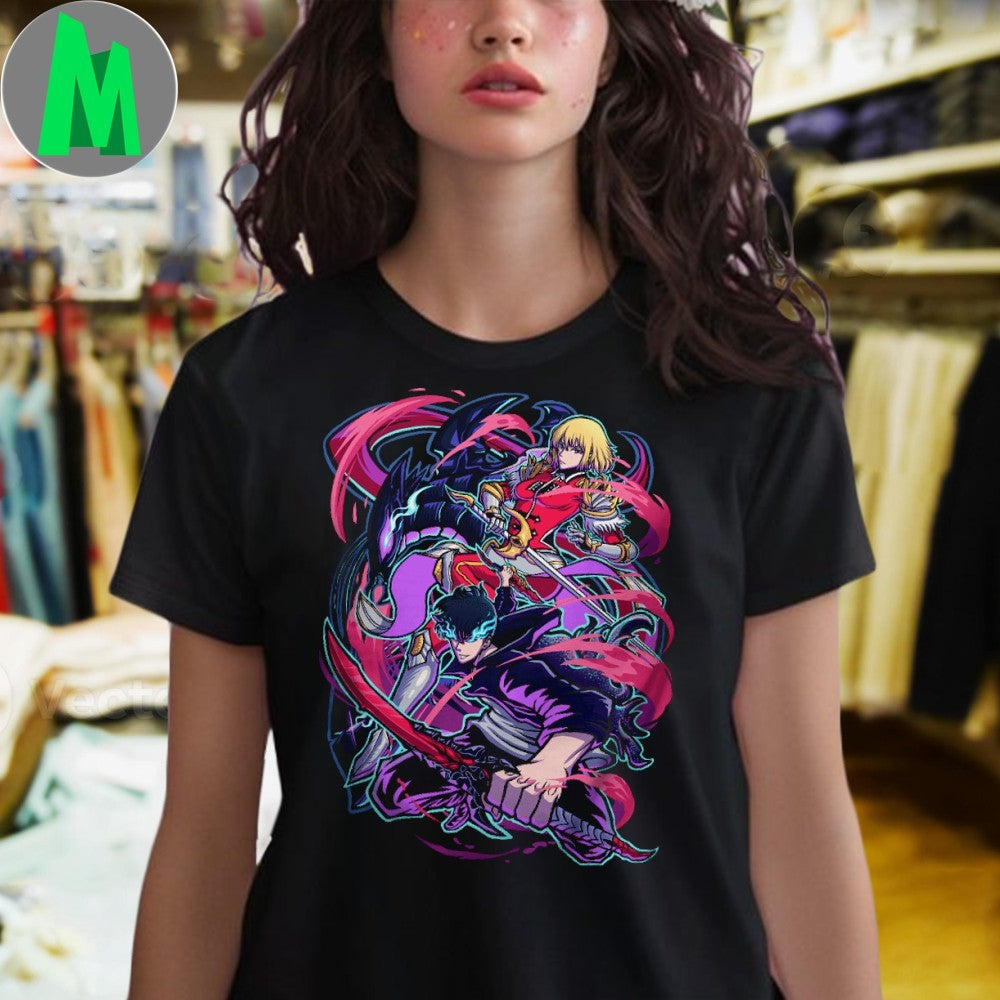 Solo Leveling Sung Jin Woo & S Rank Hunters Anime Shirt