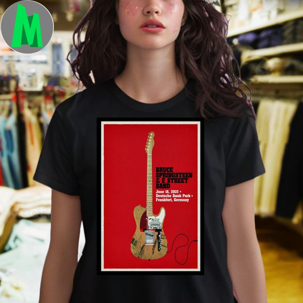 Springsteen & E Street Band June 18 2025 Frankfurt Germany Concert Poster T-Shirt