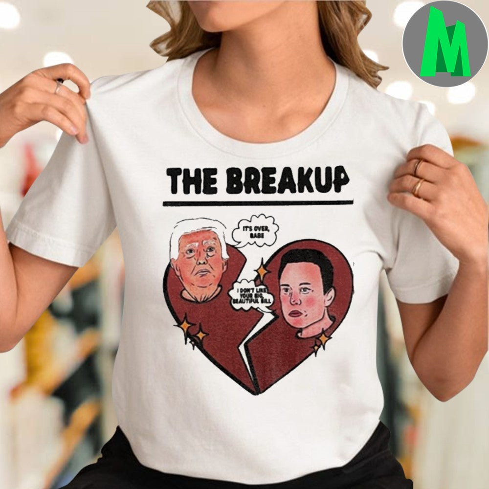 The Breakup Trump Elon Musk Comic Book Parody Funny Graphic T-Shirt