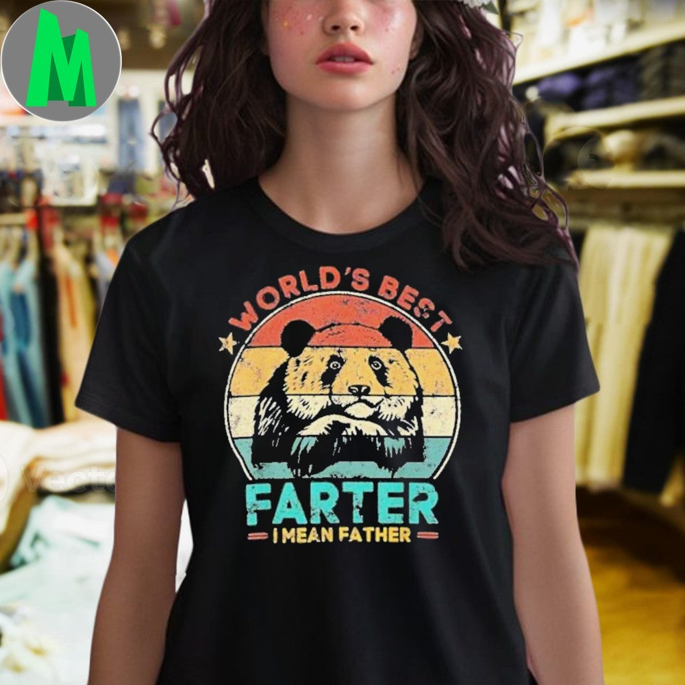Worlds Best Farter I Mean Father Panda Bear Father’s Day Shirt