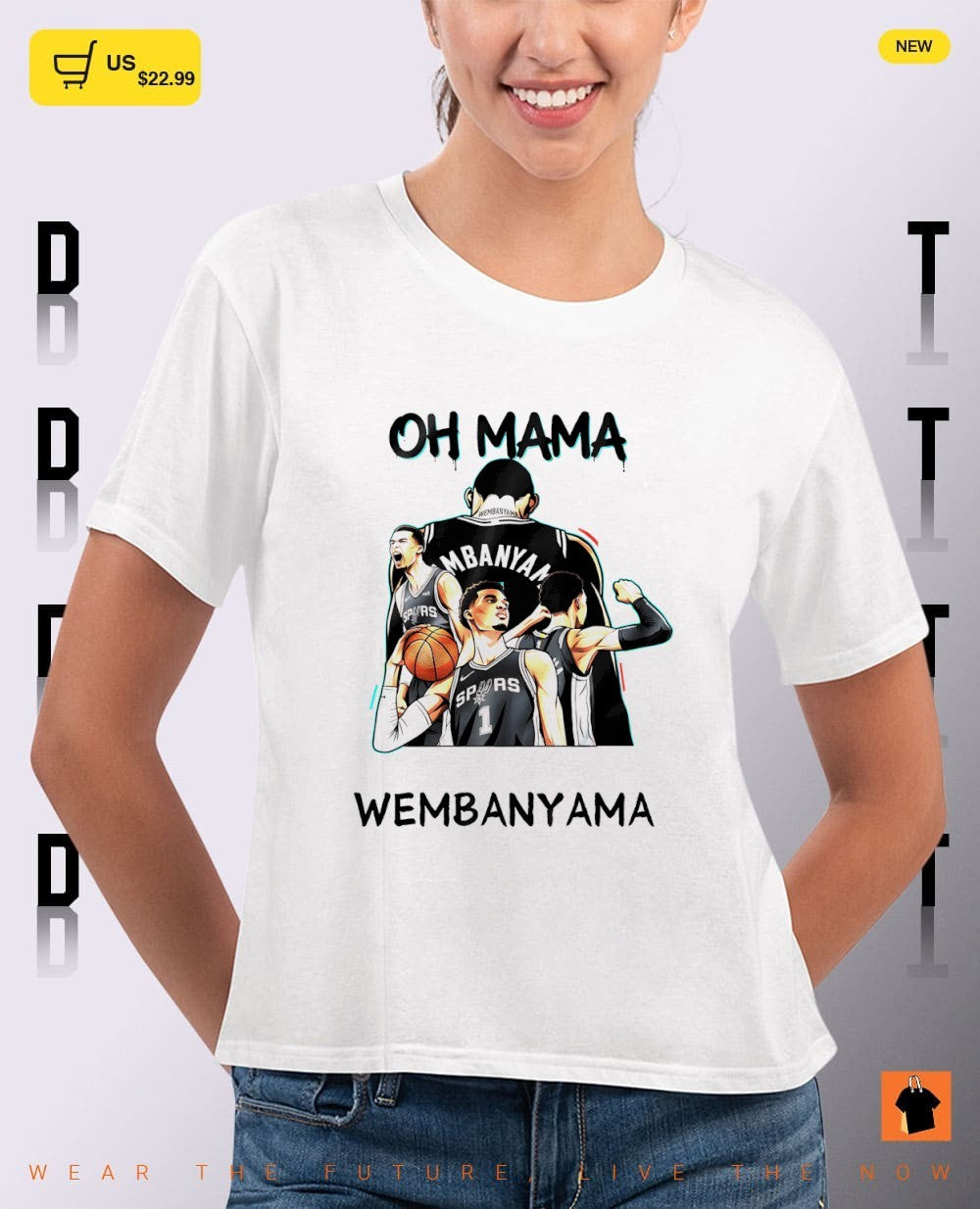 Oh Mama Victor Wembanyama San Antonio Spurs Basketball player graphic shirt
