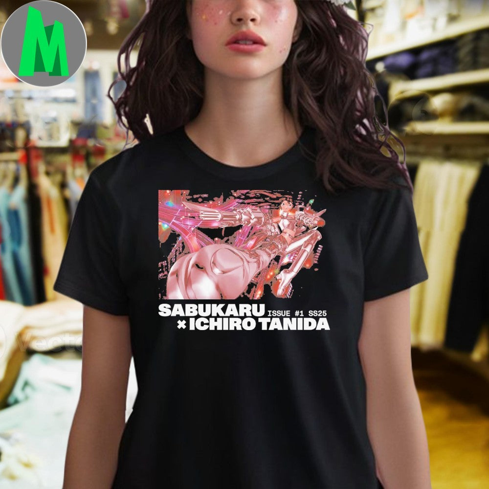 Original Sabukaru x Ichiro Tanida Issue #1 SS25 Cyberpunk Girl Shirt