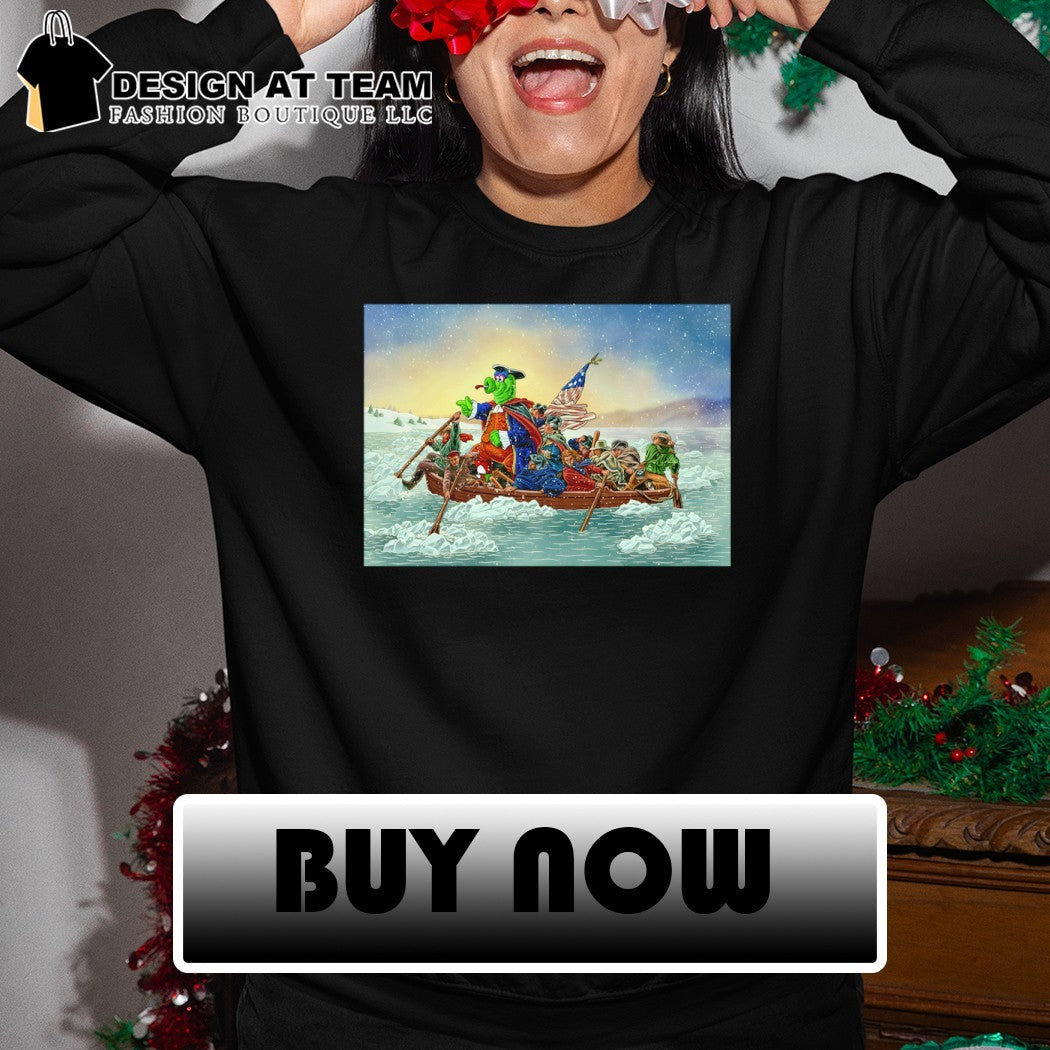 Phillie Phanatic Philadelphia Phillies Washington Crossing the Delaware parody shirt