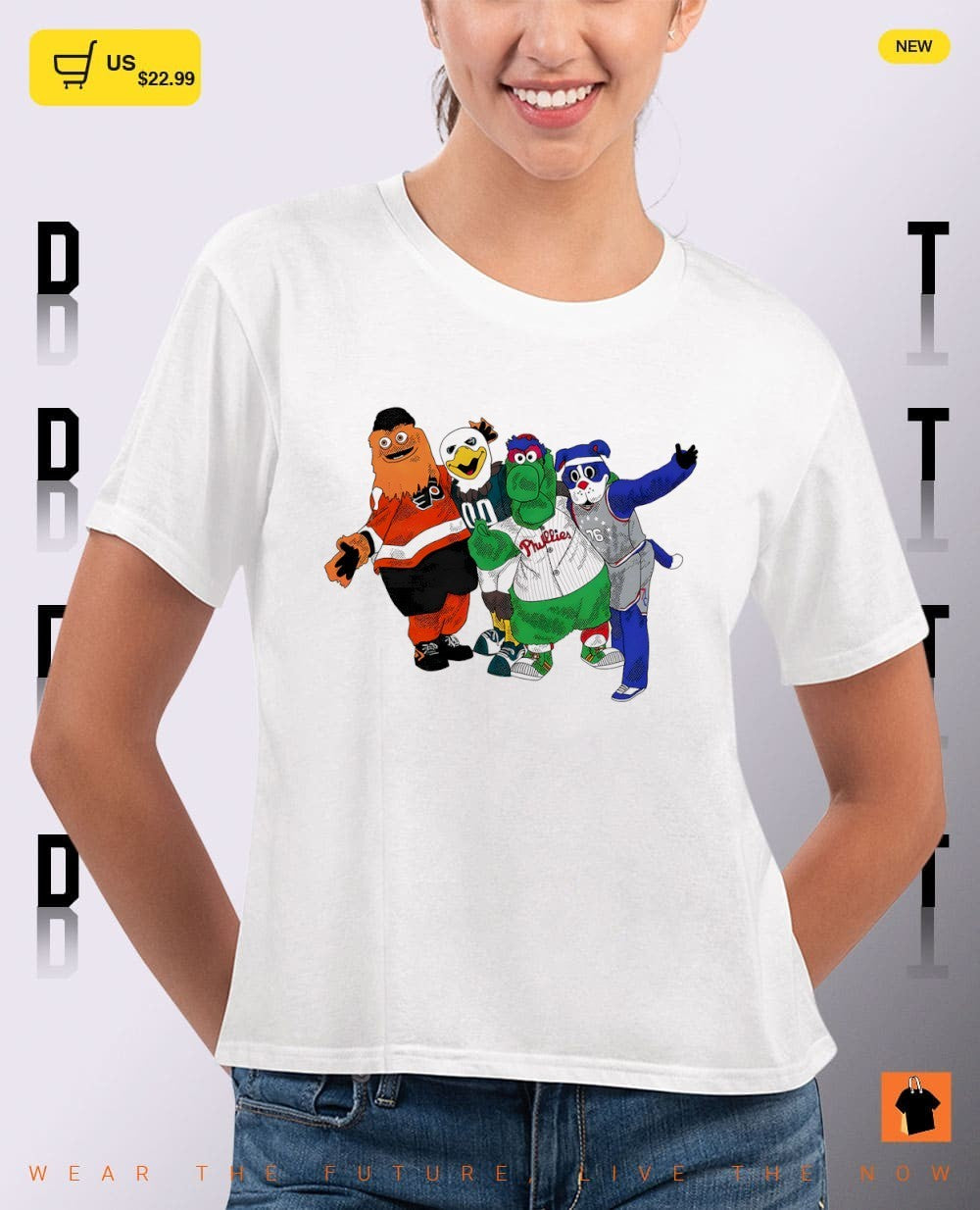 Philly Mascots Gritty Swoop Phanatic Franklin cartoon 2026 shirt