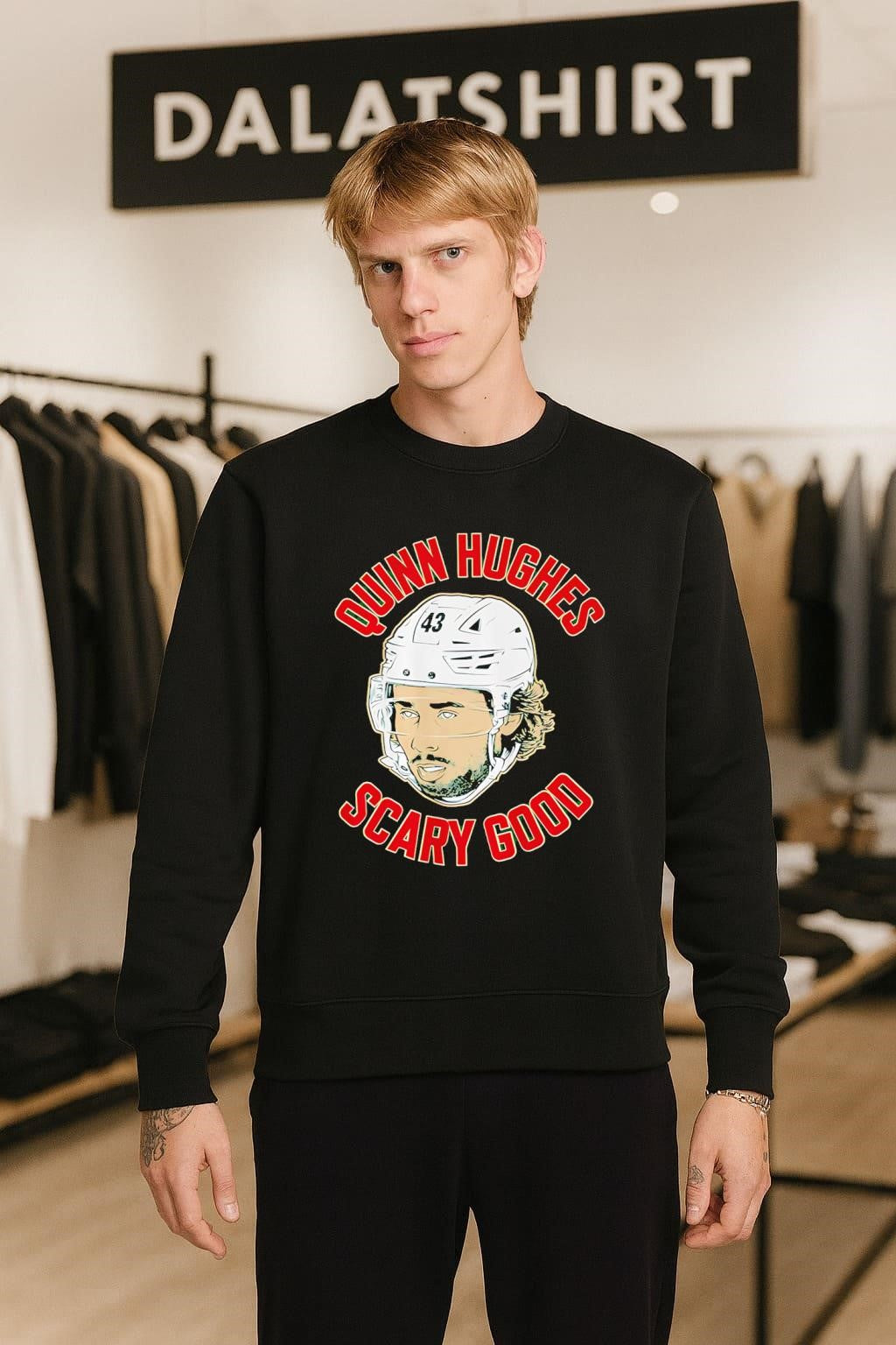 Quinn Hughes 43 Vancouver Hockey Scary Good shirt